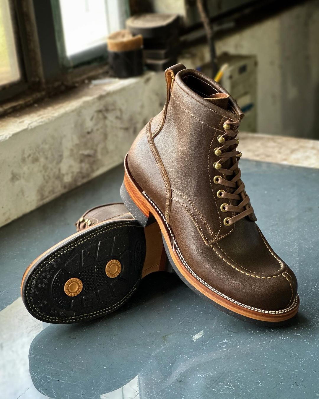 Handcrafted Cowhide Shell Boots