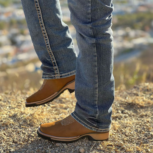 Men's Vintage Suede Embroidered Boots