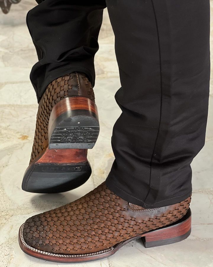 Men's Ostrich Square Toe Boots