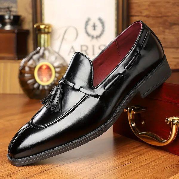 Genuine Leather Tassel Loafers