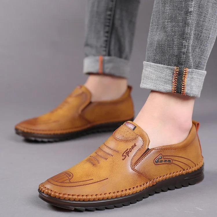 Men's Casual Fashionable Soft-sole Leather Shoes