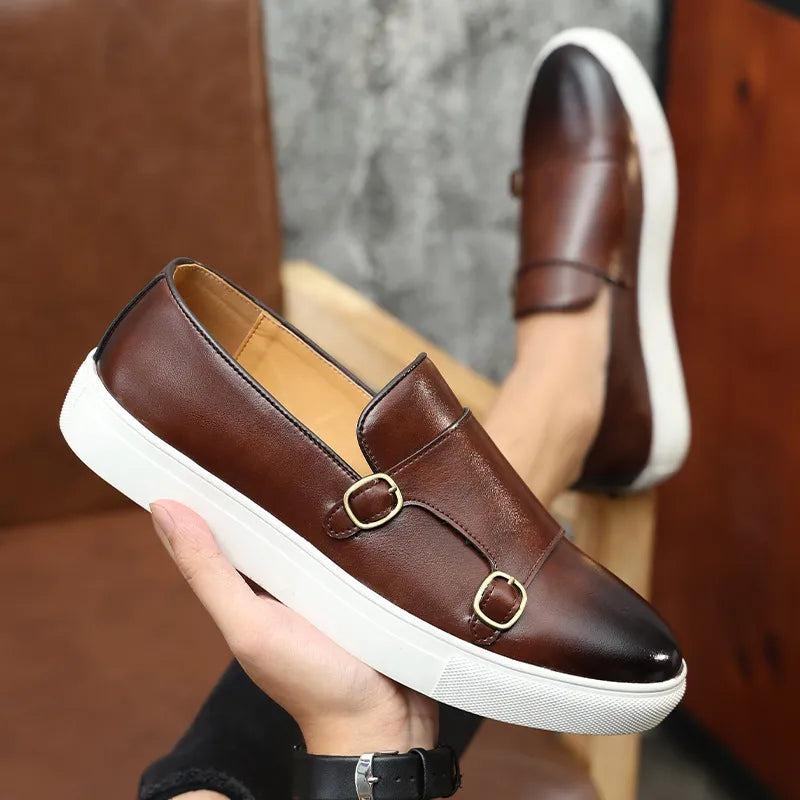 Elegant Tuxedo Leather Loafers