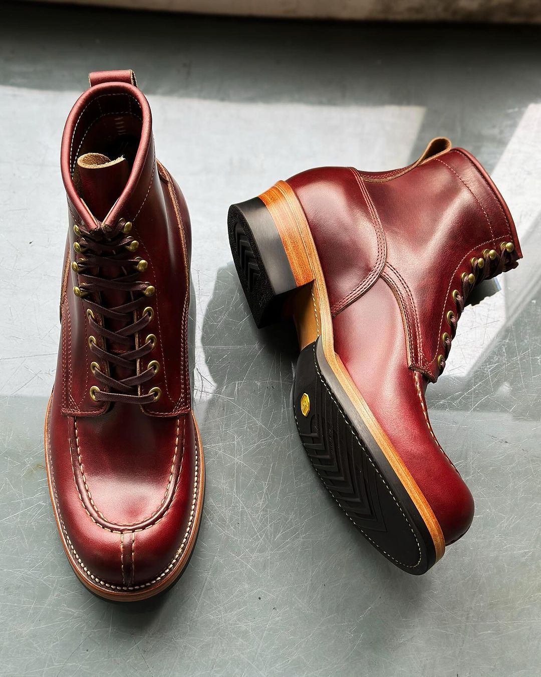 Handcrafted Cowhide Shell Boots