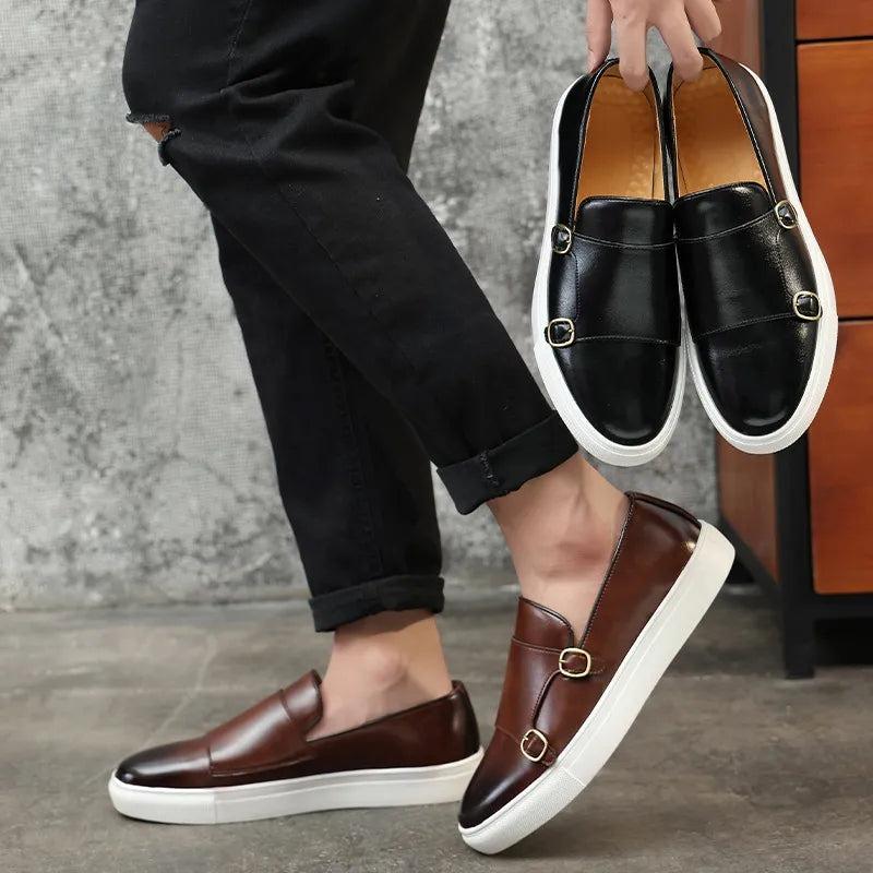 Elegant Tuxedo Leather Loafers