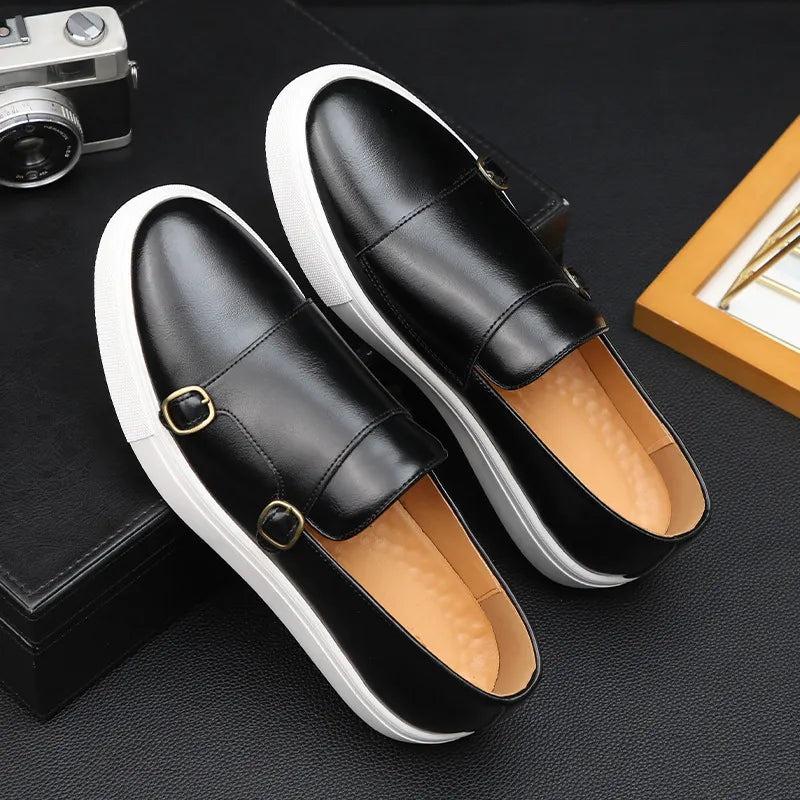 Elegant Tuxedo Leather Loafers