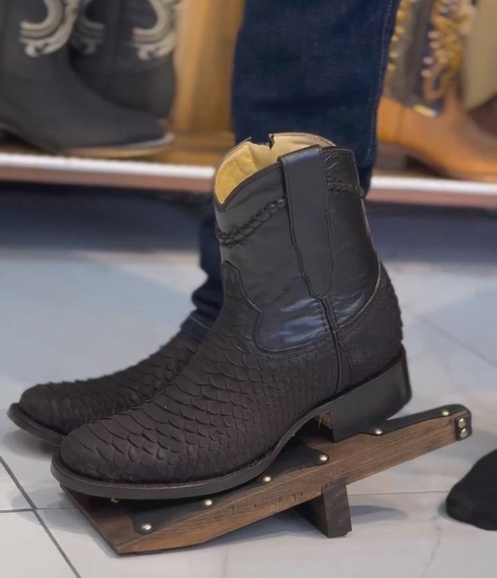 Original Italian Python Cowboy Boots