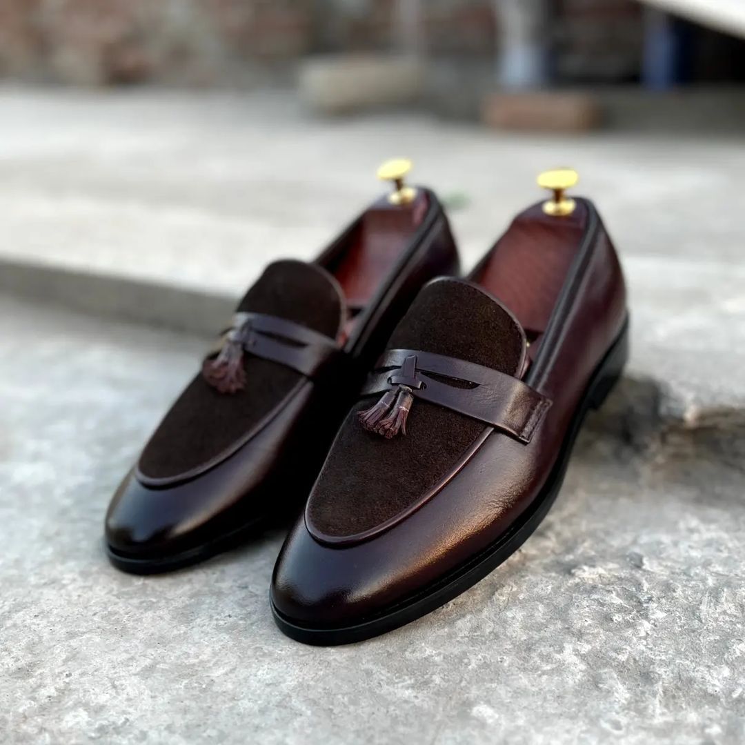 Vintage Suede Tassel Loafers