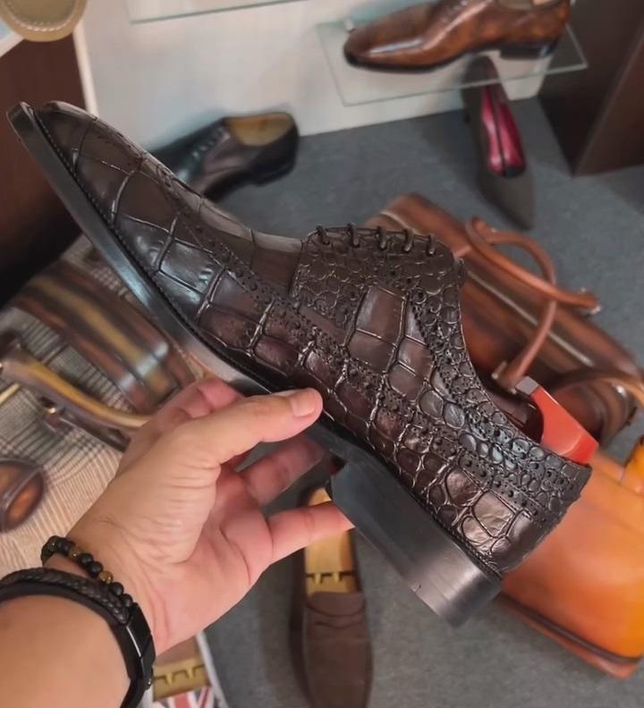 Italian Crocodile Dress Shoes