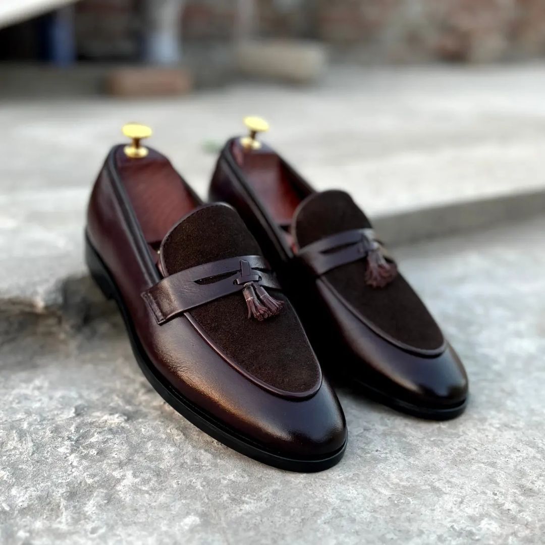 Vintage Suede Tassel Loafers