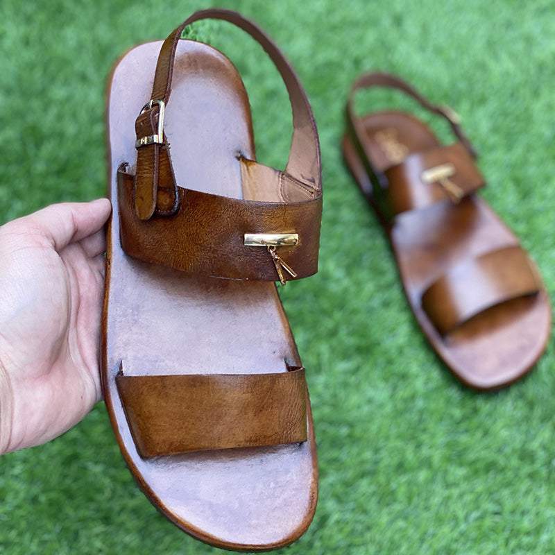 The Leather Brown Sandals