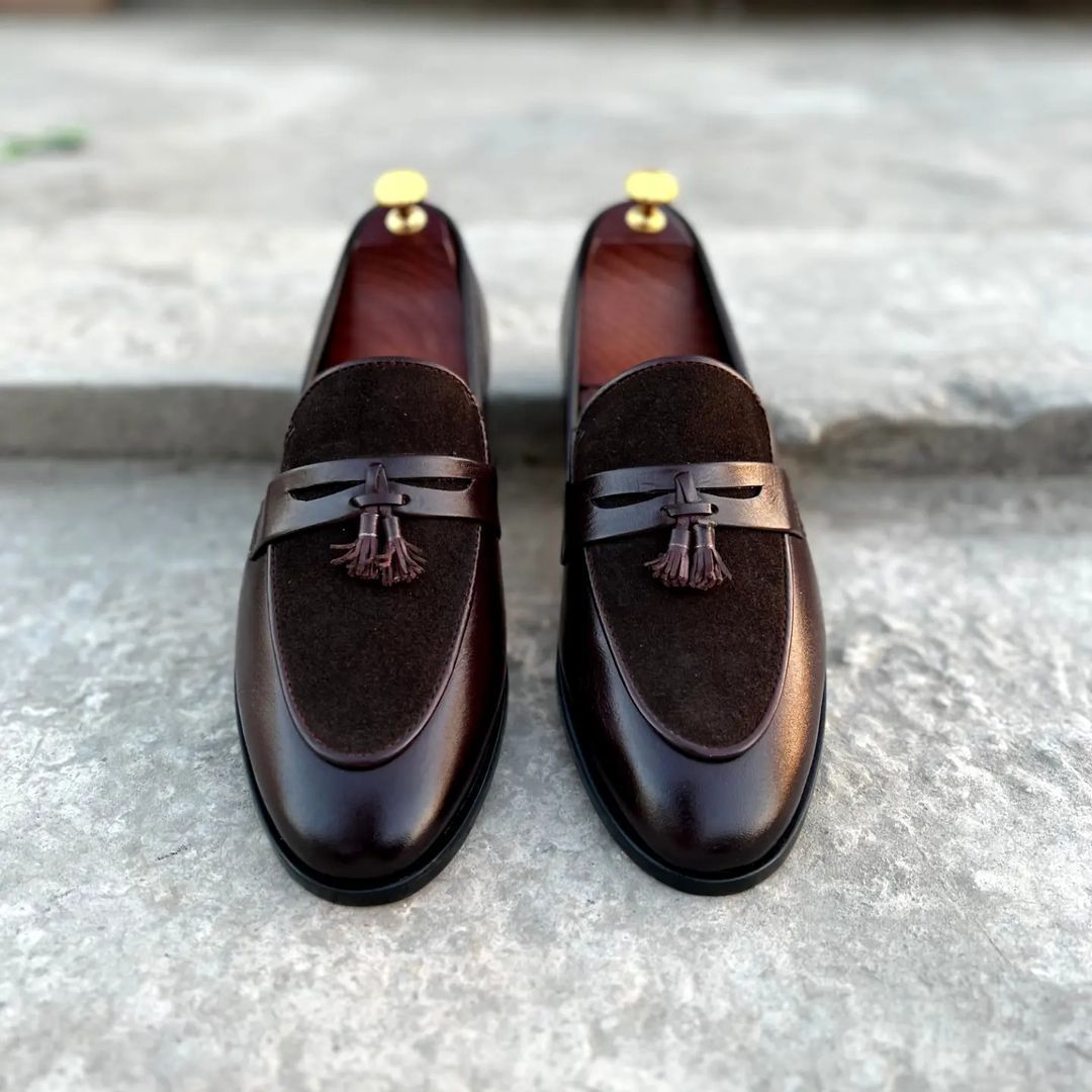 Vintage Suede Tassel Loafers