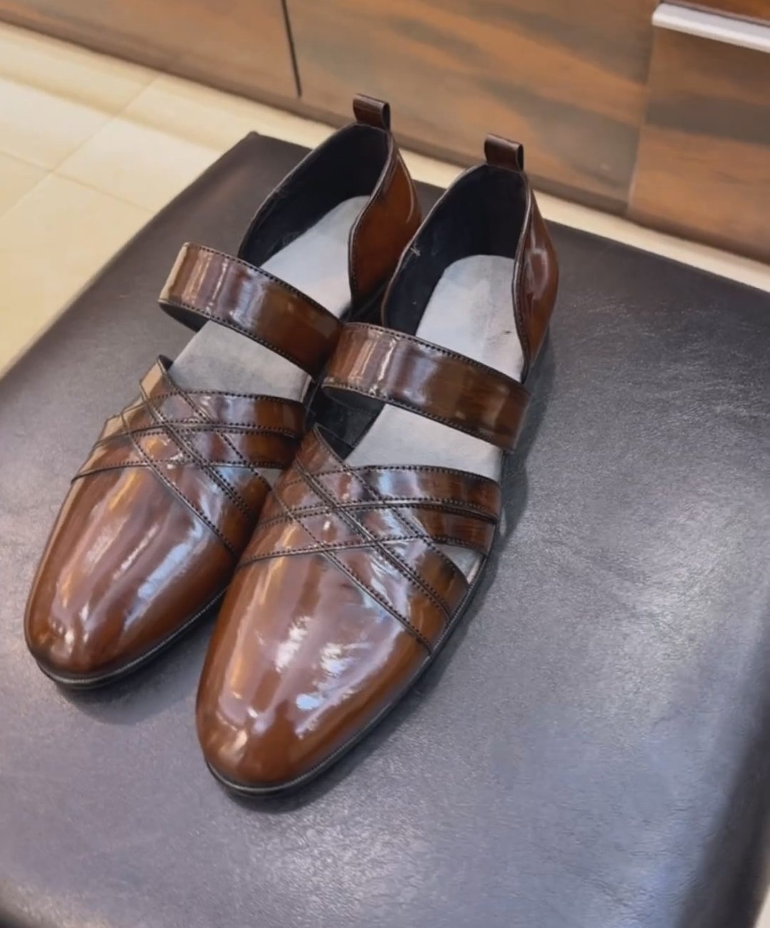 Hand-painted Cowhide Sandals