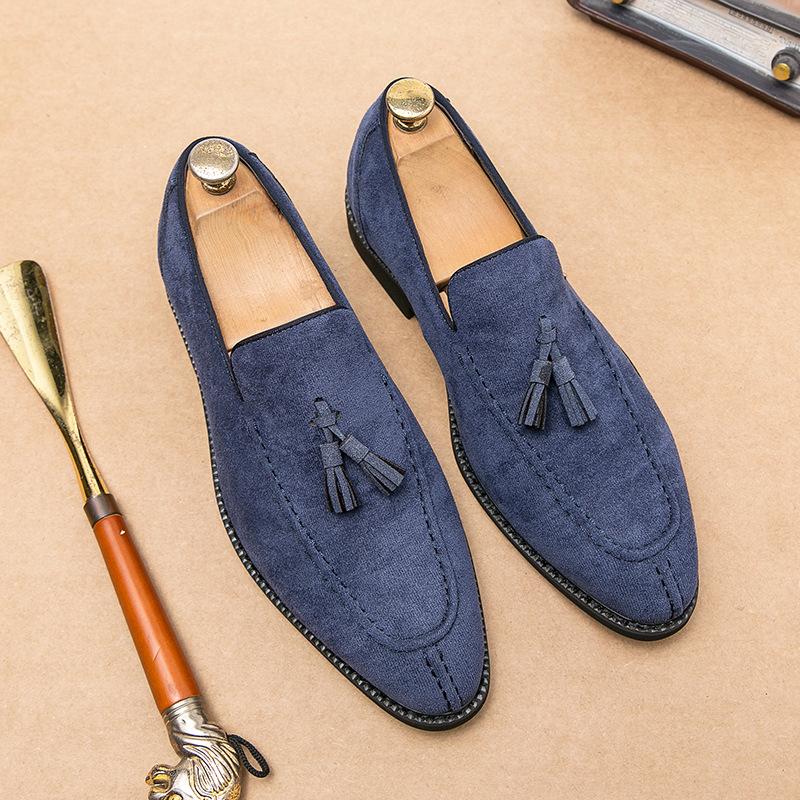 Lincoln Loafer - Night Blue Suede Shoes - MTO