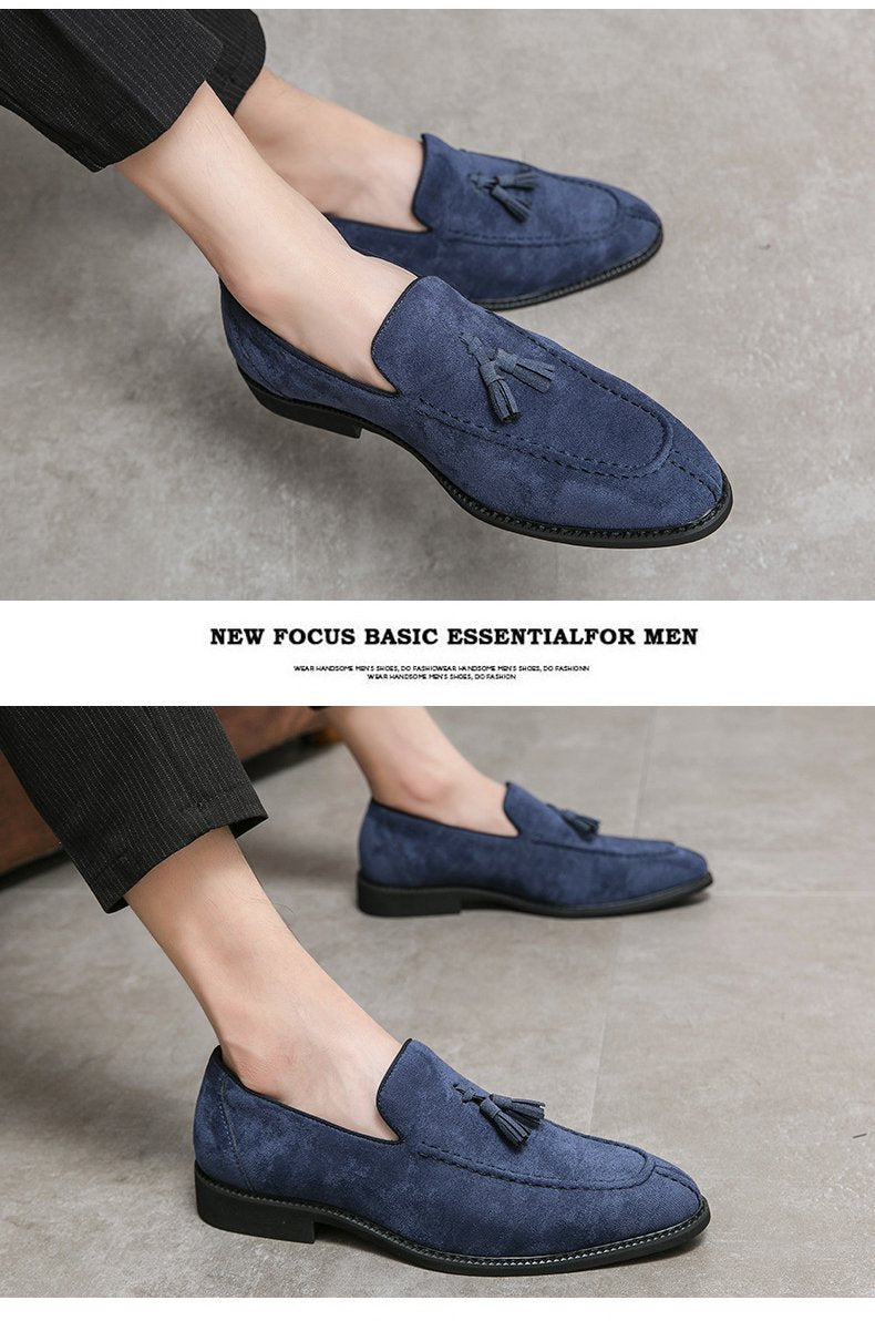 Lincoln Loafer - Night Blue Suede Shoes - MTO